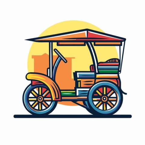 Tuk tuk icon. Vector illustration of a tuk tuk icon