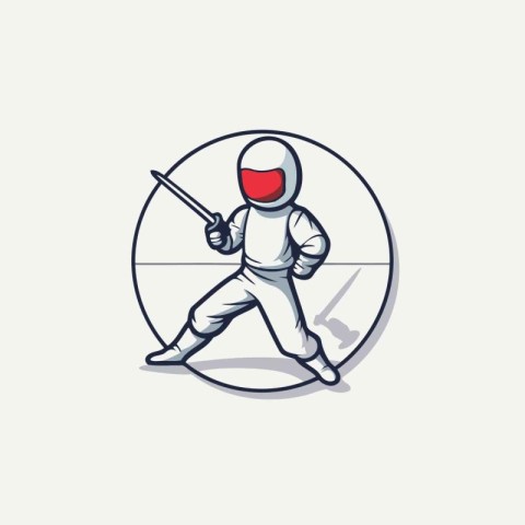 Fencing logo. emblem. badge. label and other design elements.