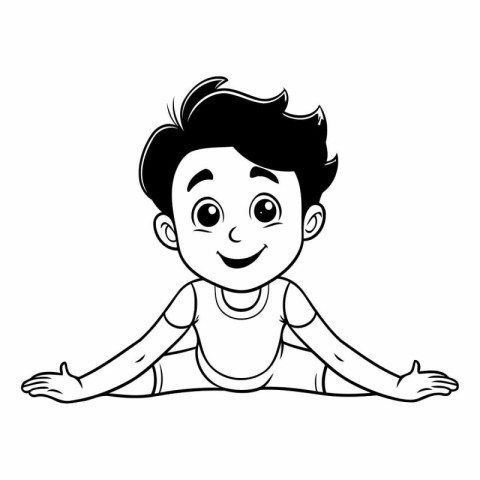 cute little boy cartoon vector illustration graphic design vecto