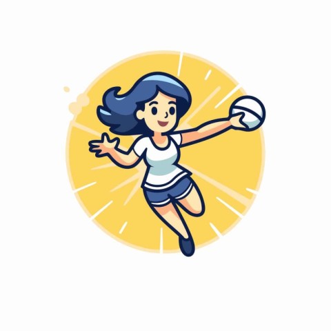 Volleyball player vector icon. Volleyball player vector icon.