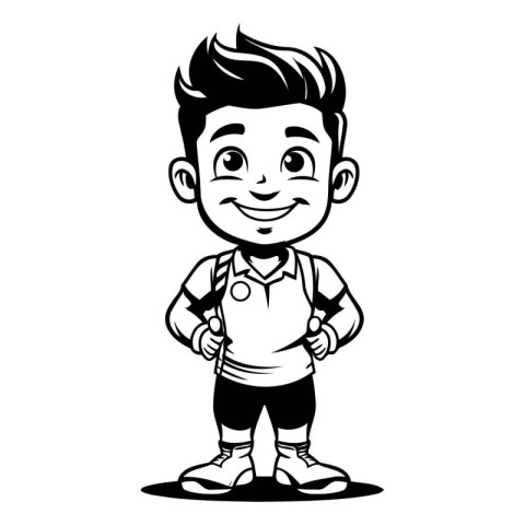 cute boy with superhero costume cartoon vector illustration grap