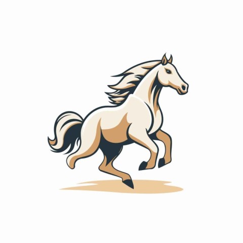 Horse vector logo template. Vector illustration of a horse on a