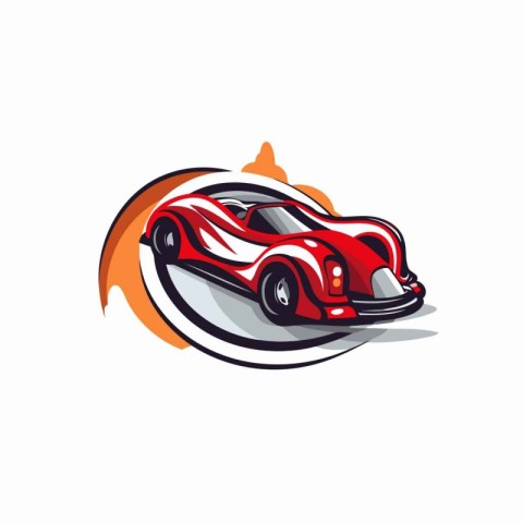 Sport car logo design template. Vector illustration of sport car