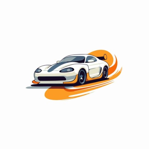 Sport car vector illustration. sport car icon isolated on white