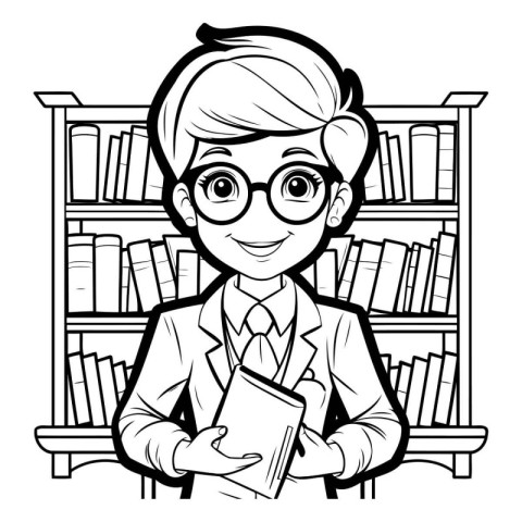 Student boy cartoon design. School education learning knowledge