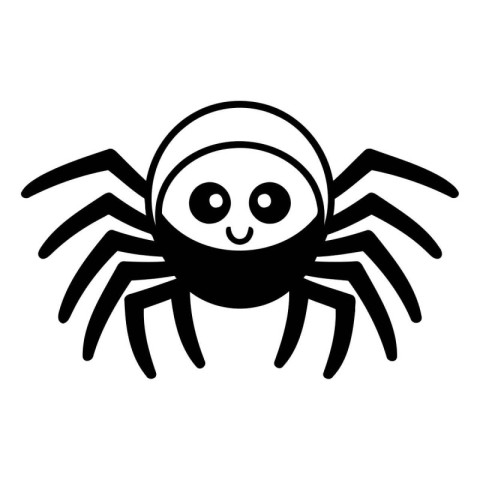 Spider icon. Simple illustration of spider vector icon for web d