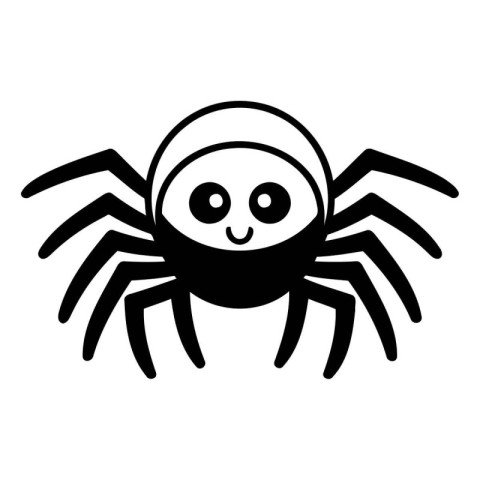 Spider icon. Simple illustration of spider vector icon for web d