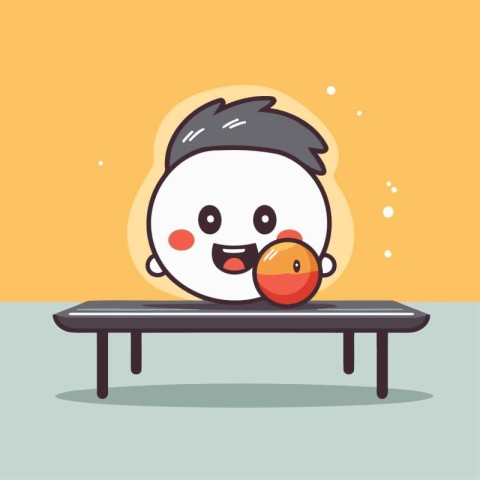 cute bowling ball cartoon character vector design illustration e