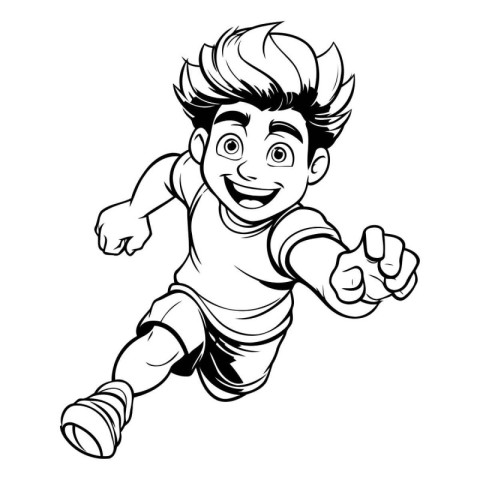 Soccer Football Player Cartoon Mascot Character Design Vector Il