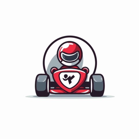 Racing car icon. vector illustration. Flat design of racing car.