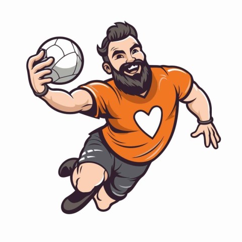 Soccer player with ball. Vector illustration of a soccer player.