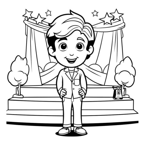 Boy cartoon design. Kid childhood little people lifestyle and pe