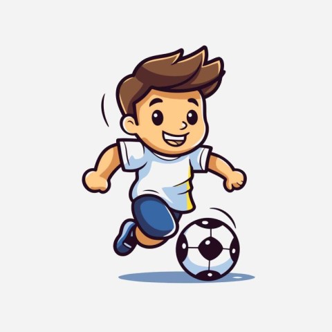 Soccer Player Cartoon Mascot Character Vector Illustration Desig