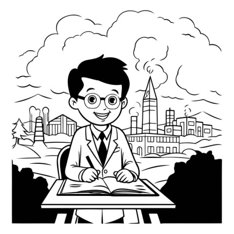 Teacher cartoon design. School education learning knowledge stud