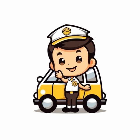 Sailor driver - Cute cartoon character vector illustration desig