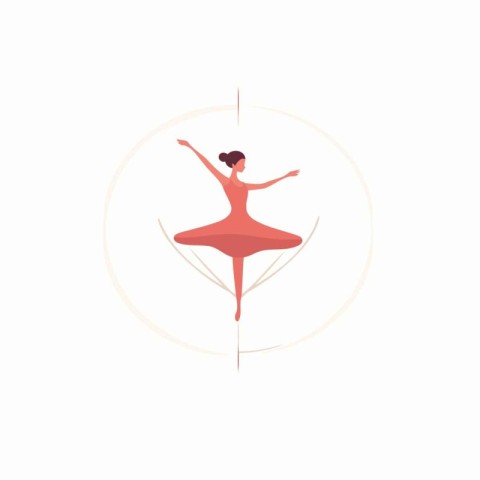 Ballet dancer in a ballerina pose. Vector illustration.