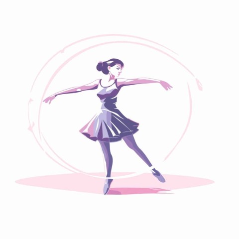 Ballet dancer in a ballerina costume. Vector illustration.