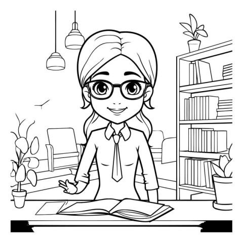 Businesswoman cartoon design vector illustrator graphic design v