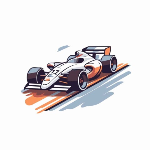 Vintage race car. Vector illustration. Retro sport car. Old raci