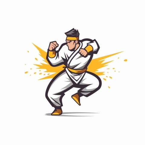 Taekwondoial art. taekwondo vector illustration.