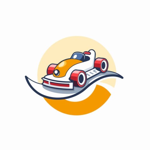 Car race logo template. Vector illustration. Car racing logo des