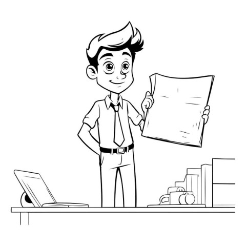 Businessman cartoon design. Man business management corporate jo