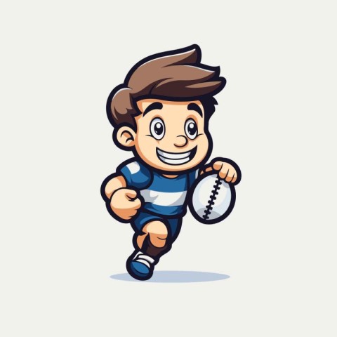 Soccer Player Cartoon Mascot Character. Vector Illustration.