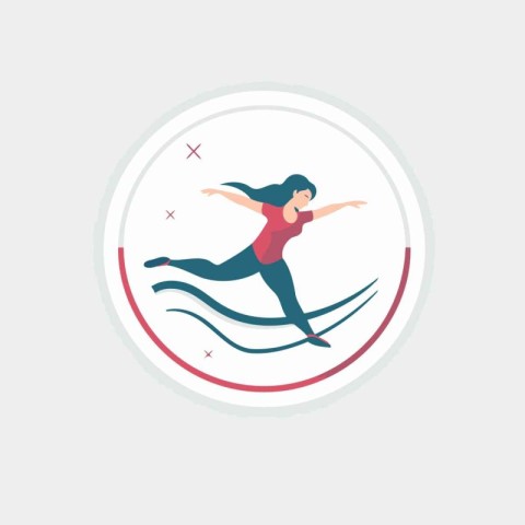 Swimming icon. Swimmer in the water. Vector illustration.