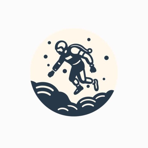 Scuba diving vector icon. sign. illustration on white background