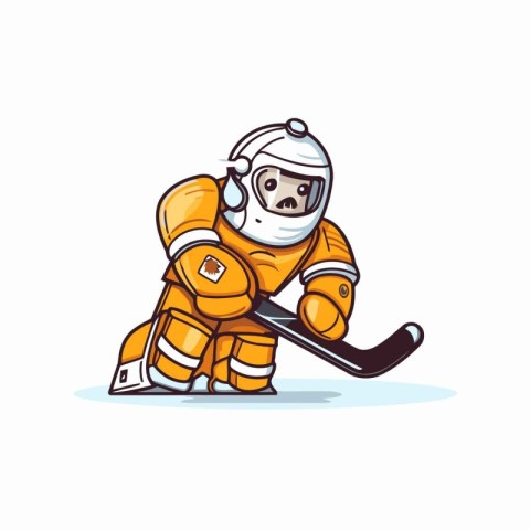 Cartoon vector illustration of an astronaut in a spacesuit with