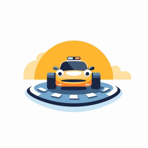 Taxi icon. Flat illustration of taxi vector icon for web design