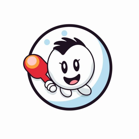 kawaii bowling ball cartoon on white background. vector illustra