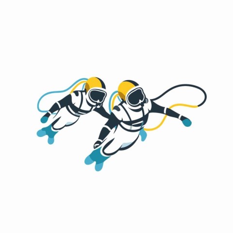 Scuba diving vector logo. Scuba diving vector logo design.