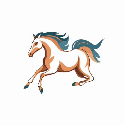 Horse icon. Vector illustration of horse isolated on white backg