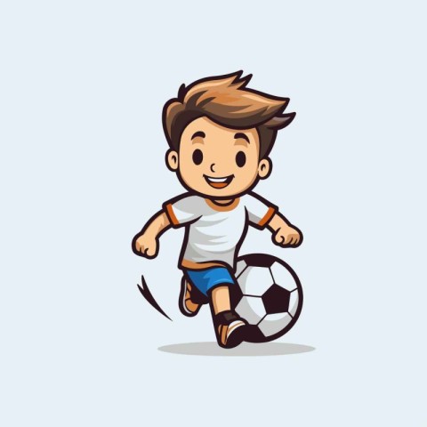 Soccer player cartoon design. vector illustration eps10 graphic.