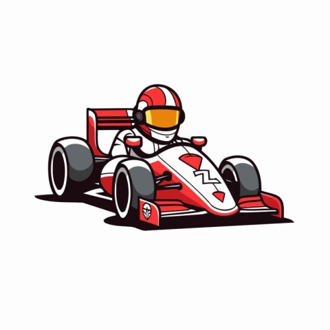 cartoon kart race vector illustration. sport and competition des