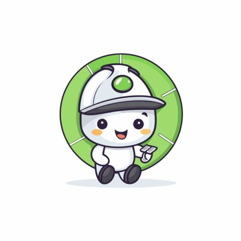 Cute chef cartoon character. Vector illustration isolated on whi