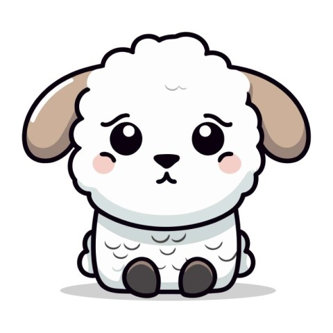 cute sheep cartoon design. vector illustration eps10 graphic.