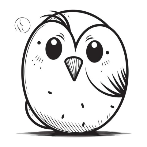 Cute cartoon owl on white background. Vector illustration for yo