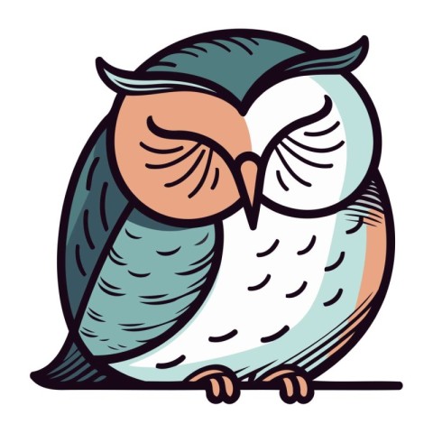 Owl icon. Cartoon illustration of owl vector icon for web design