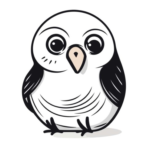 cute owl isolated on white background. vector illustration eps10