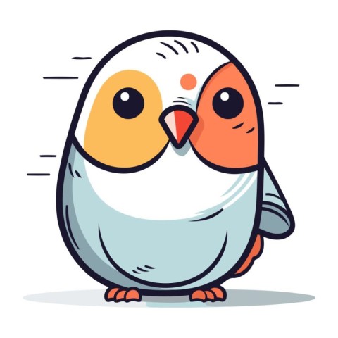 Cute cartoon penguin. Vector illustration of a cute cartoon peng