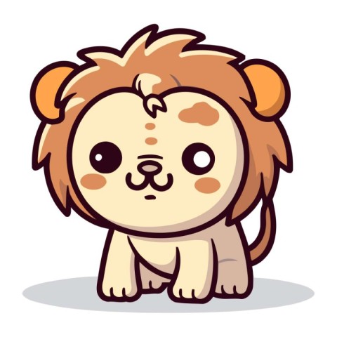 lion cute animal design. vector illustration eps10 graphic.