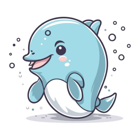 Cute whale character cartoon vector illustration. Cute whale mas