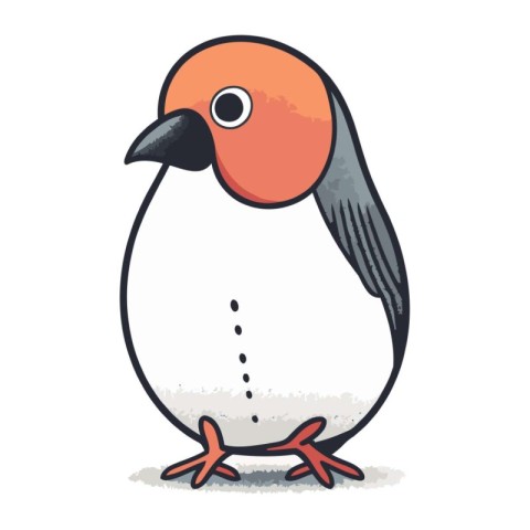 Penguin cartoon vector illustration. Cute cartoon penguin.