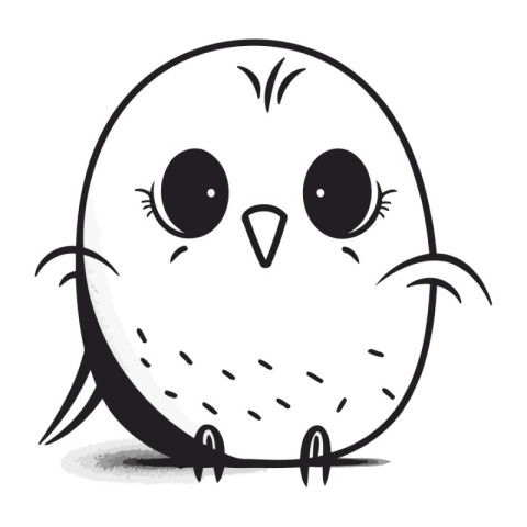 Cute cartoon owl on a white background. Vector illustration for