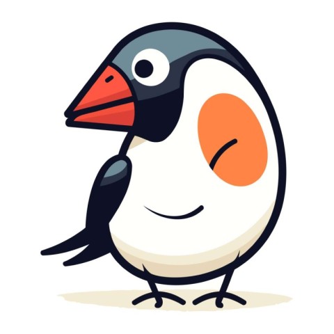 Cartoon penguin vector illustration. Cute cartoon penguin charac