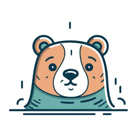 Cute cartoon hamster. Vector illustration in doodle style.