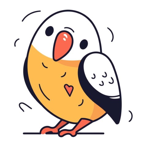 Cute cartoon parrot. Cute parrot. Vector illustration