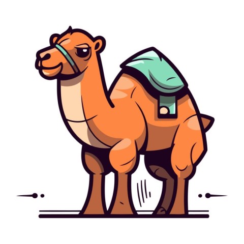 Camel. Vector illustration of a camel. Cute animal.